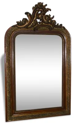 Miroir  XIXème s. bois - stuc