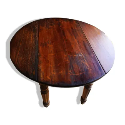 Table rustique en chêne - abattant