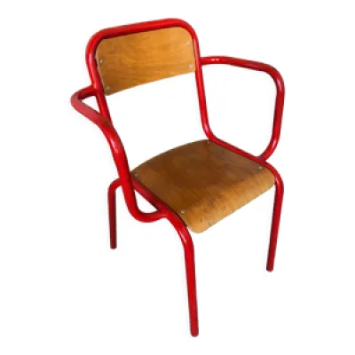 fauteuil Mullca métal - rouge