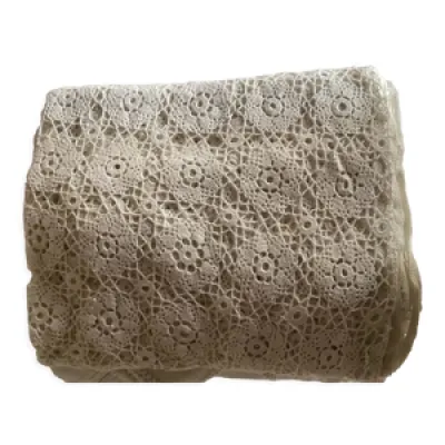 Couvre lit crochet en - coton blanc