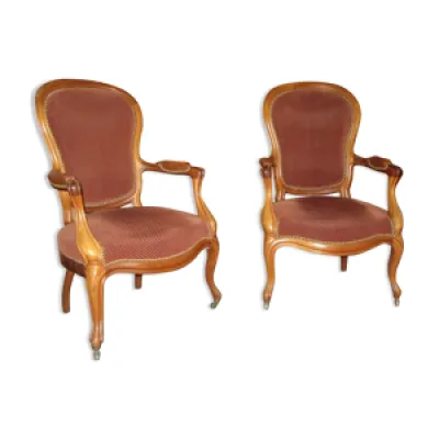 2 fauteuils acajou Louis - philippe