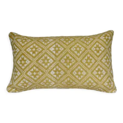 Coussin Dokmai jaune - moutarde