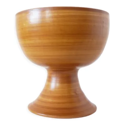 Coupe en céramique imitation - 1970 bois