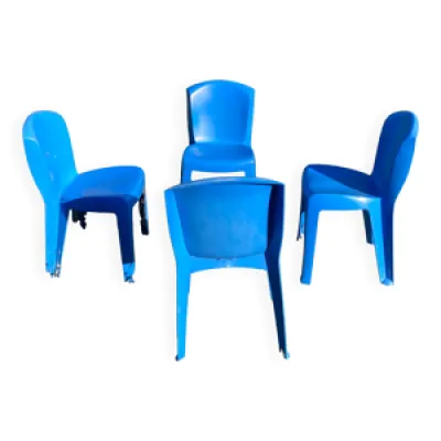4 chaises jardin plastique