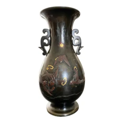 Vase japonais 19ème - bronze