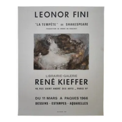 Leonor Fini Affiche Exposition - 1966