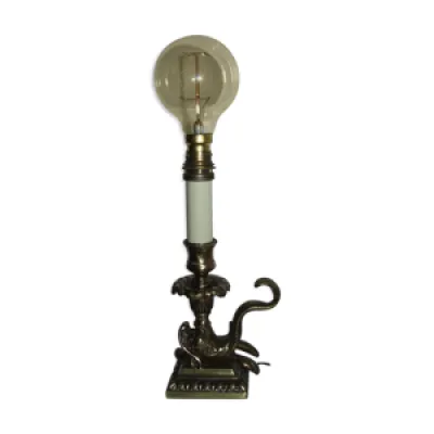 Lampe style poisson antique - bronze
