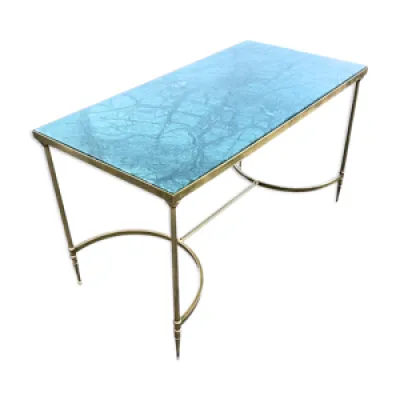 Table basse laiton et - marbre design