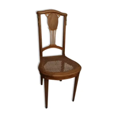 Chaise loupe cannée - bronze