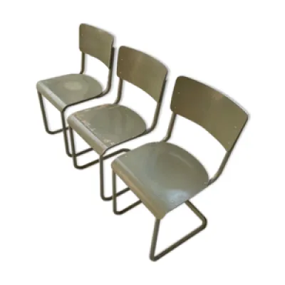 Trio de chaises Tubax - 1950