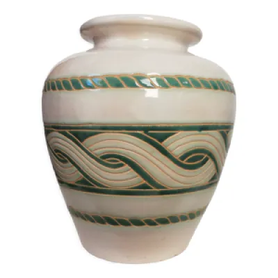 Vase céramique, motif - torsade