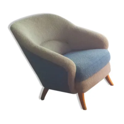 fauteuil organique danois - bleu