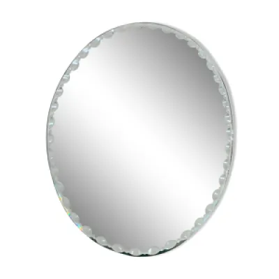 Miroir oval biseauté - ancien