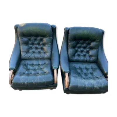 fauteuils Jean Prévost - cuir