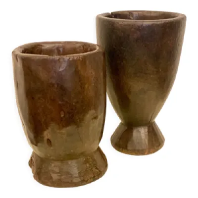 Pots anciens en bois - lourd