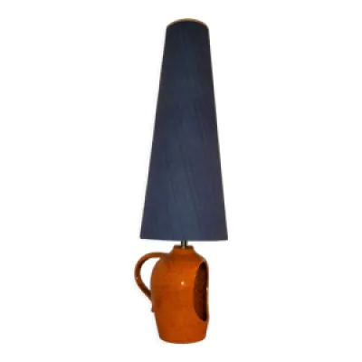 Lampe lanterne céramique - orange