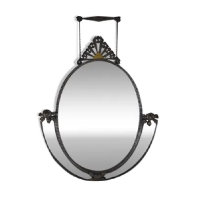 Miroir ovale Art Déco - vers
