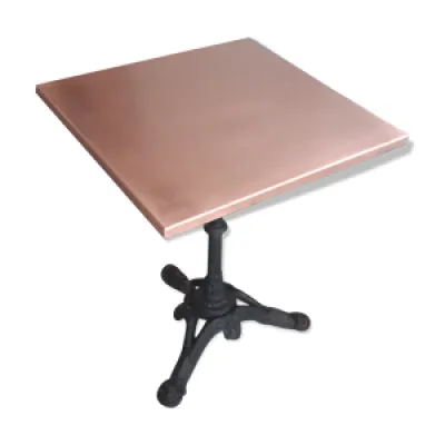 Table bistro avec plateau - cuivre