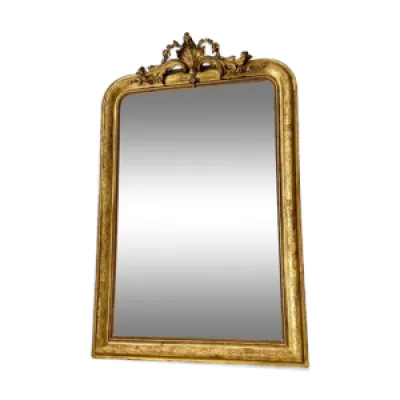 Miroir ancien Louis-Philippe - fronton