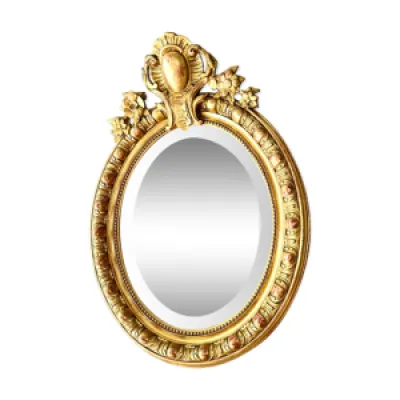 miroir ancien ovale XXème