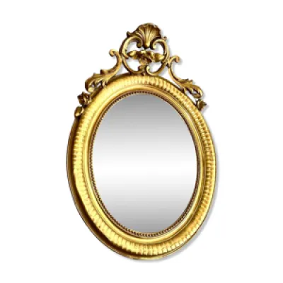 Miroir ancien ovale XXème