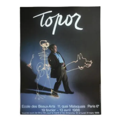Affiche exposition Topor - 1986