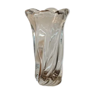 Vase en cristal torsadé