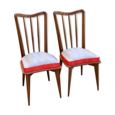 Paire de chaises à barreaux