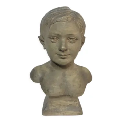 Buste jeune garçon plâtre - 1900