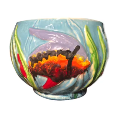 Vase en céramique poisson