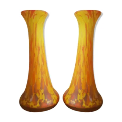 Set de 2 vases anciens - verre