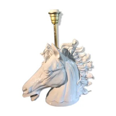 Lampe en céramique tête - cheval