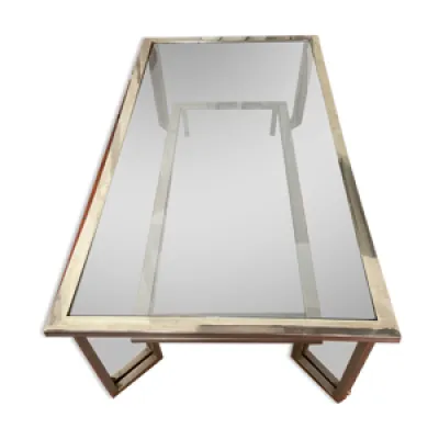 Table basse métal et - verre