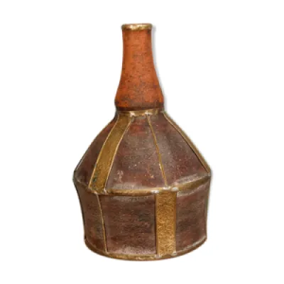 ancienne bouteille terre - laiton