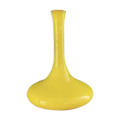 Vase céramique émaillée - jaune