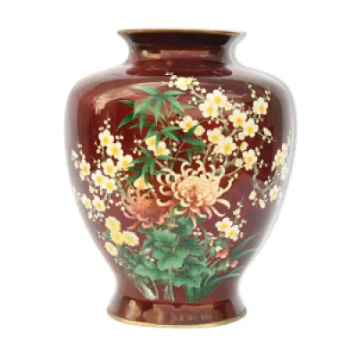 Vase en cloisonnés japon