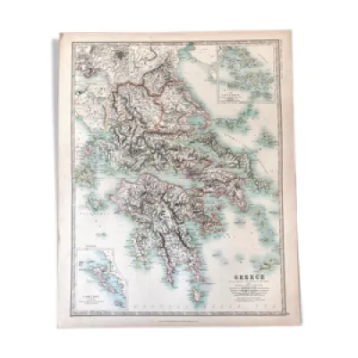 Carte ancienne la Grèce de Keith