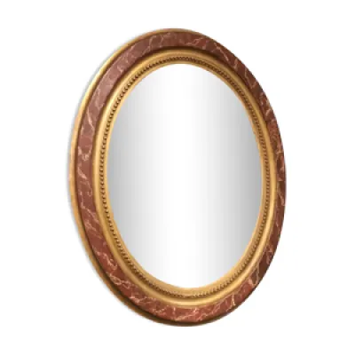 miroir doré ovale 107x90cm