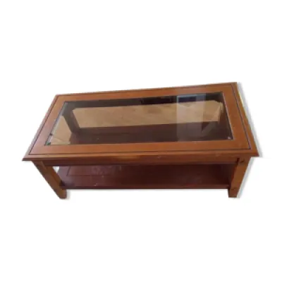 Table basse en bois et - verre