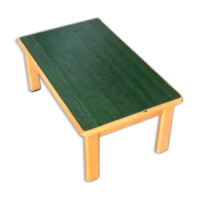 Table basse rectangulaire - vert bois