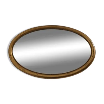 Miroir ovale en bois