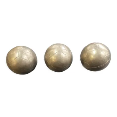 3 boules de pétanque - bronze