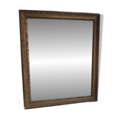 miroir perlé bois doré - 66x55cm
