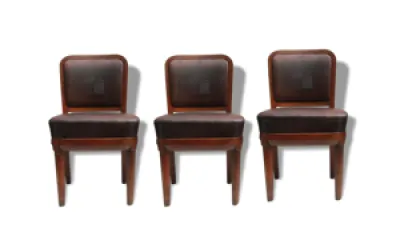 Lot of 5 Marine leather - chairs