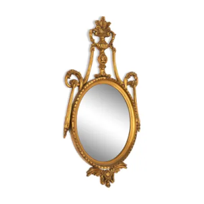 miroir ovale en bois