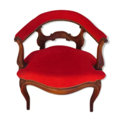 fauteuil velours rouge