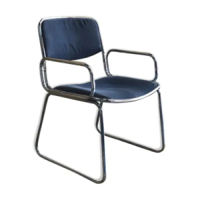 chaise bleu argent