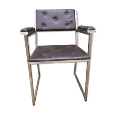 fauteuil cuir design - 1970