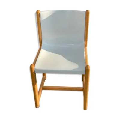 Chaise Gautier en plastique - bois blanche