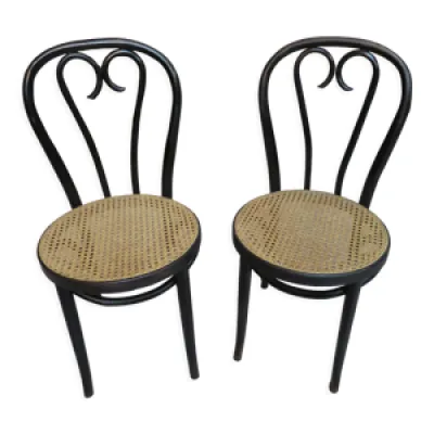 Paire de chaises bois - noir